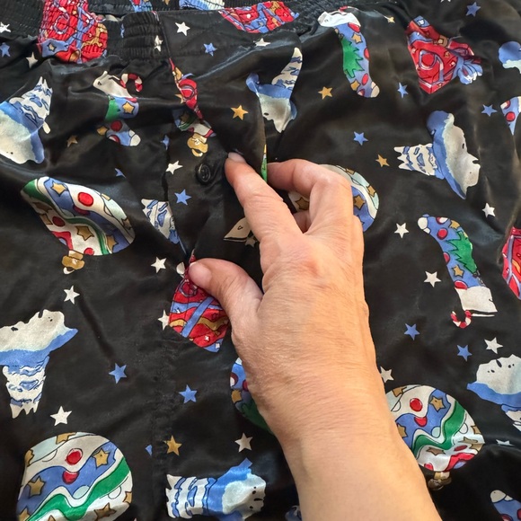 BBB Studio Silk Boxer Shorts Festive Black Boxers with Holiday Theme - Picture 5 of 6